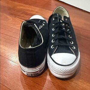 Converse Black and White All Star Sneakers Platform